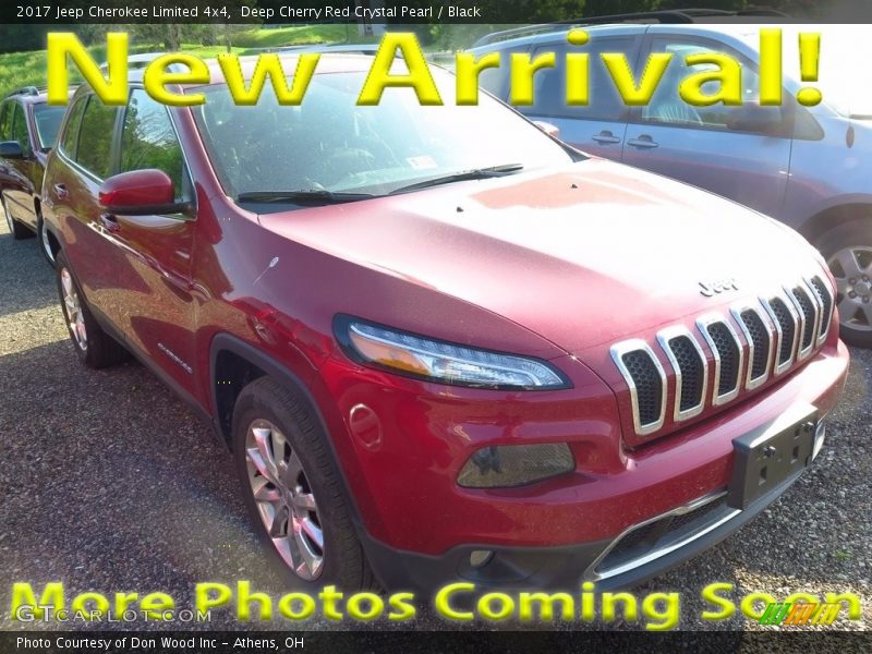 Deep Cherry Red Crystal Pearl / Black 2017 Jeep Cherokee Limited 4x4
