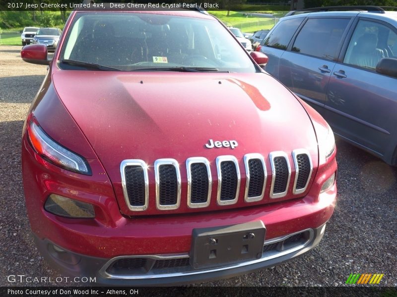 Deep Cherry Red Crystal Pearl / Black 2017 Jeep Cherokee Limited 4x4