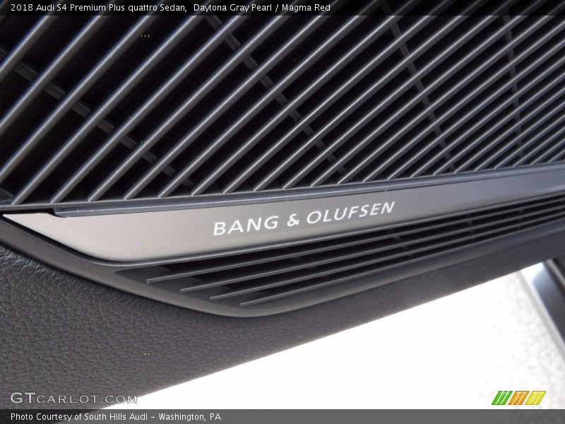 Daytona Gray Pearl / Magma Red 2018 Audi S4 Premium Plus quattro Sedan