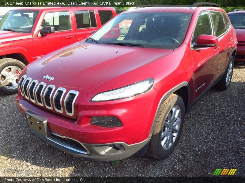 Deep Cherry Red Crystal Pearl / Black 2017 Jeep Cherokee Limited 4x4