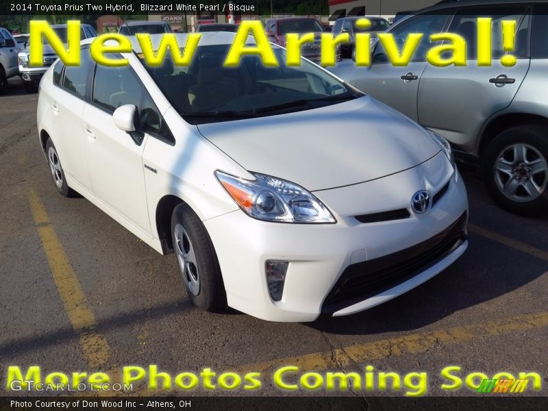 Blizzard White Pearl / Bisque 2014 Toyota Prius Two Hybrid