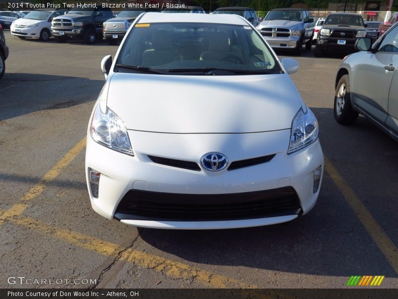 Blizzard White Pearl / Bisque 2014 Toyota Prius Two Hybrid