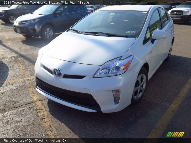Blizzard White Pearl / Bisque 2014 Toyota Prius Two Hybrid
