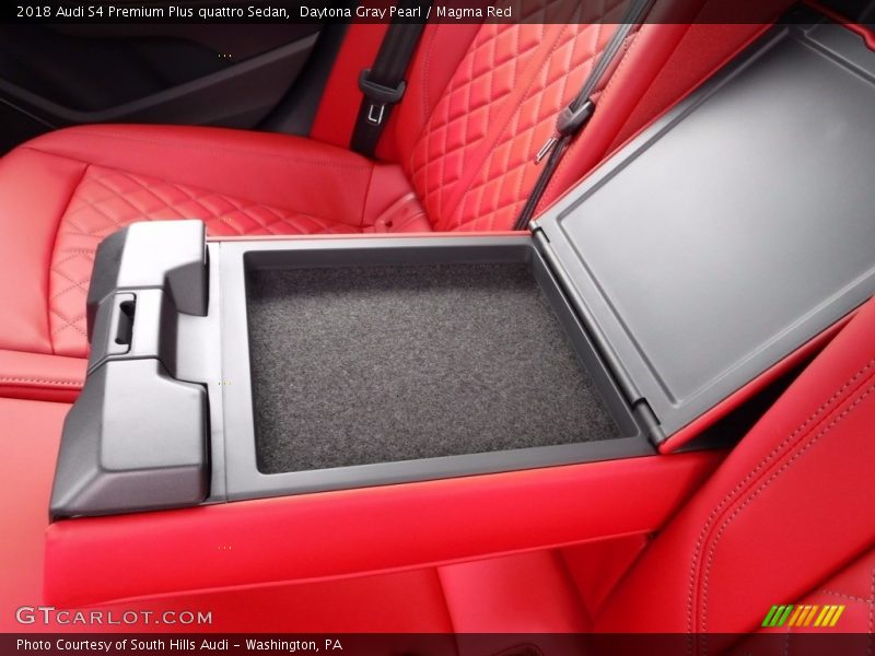 Daytona Gray Pearl / Magma Red 2018 Audi S4 Premium Plus quattro Sedan