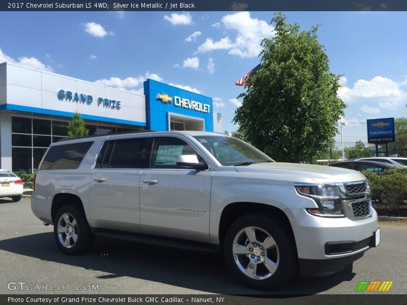 Silver Ice Metallic / Jet Black 2017 Chevrolet Suburban LS 4WD