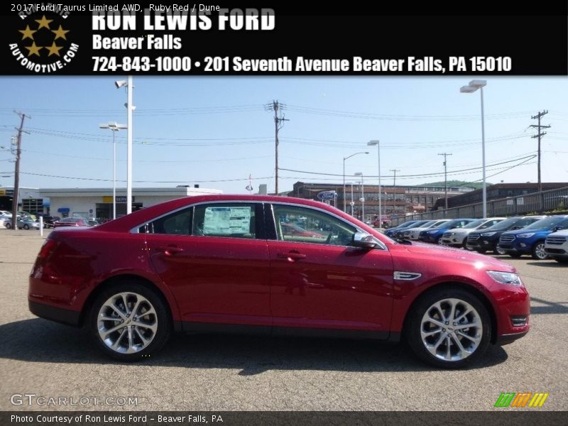 Ruby Red / Dune 2017 Ford Taurus Limited AWD