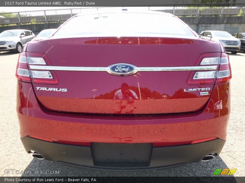 Ruby Red / Dune 2017 Ford Taurus Limited AWD