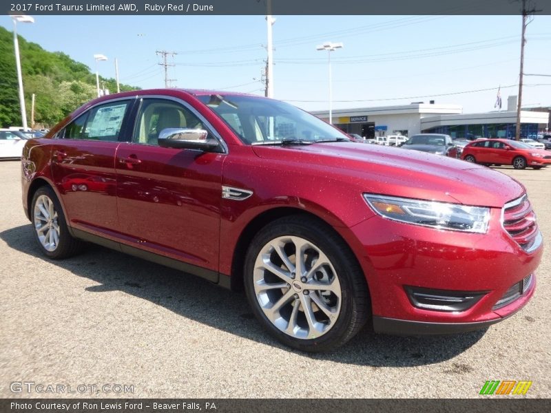 Ruby Red / Dune 2017 Ford Taurus Limited AWD
