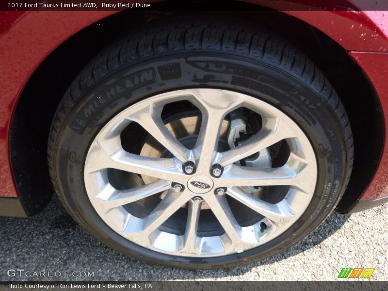 Ruby Red / Dune 2017 Ford Taurus Limited AWD