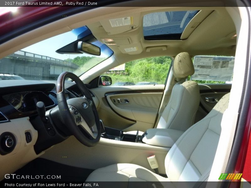 Ruby Red / Dune 2017 Ford Taurus Limited AWD