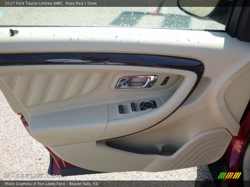 Ruby Red / Dune 2017 Ford Taurus Limited AWD