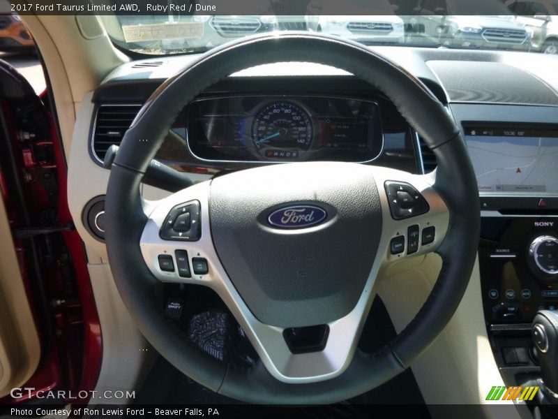 Ruby Red / Dune 2017 Ford Taurus Limited AWD