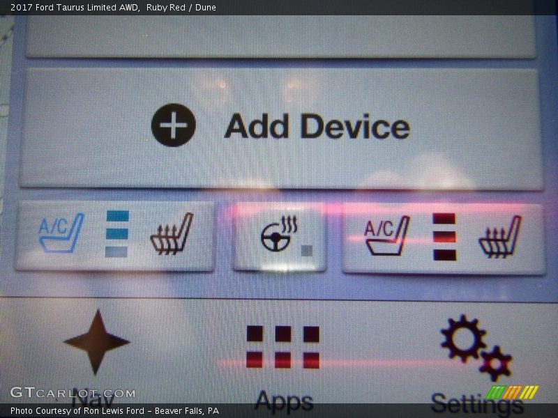 Ruby Red / Dune 2017 Ford Taurus Limited AWD