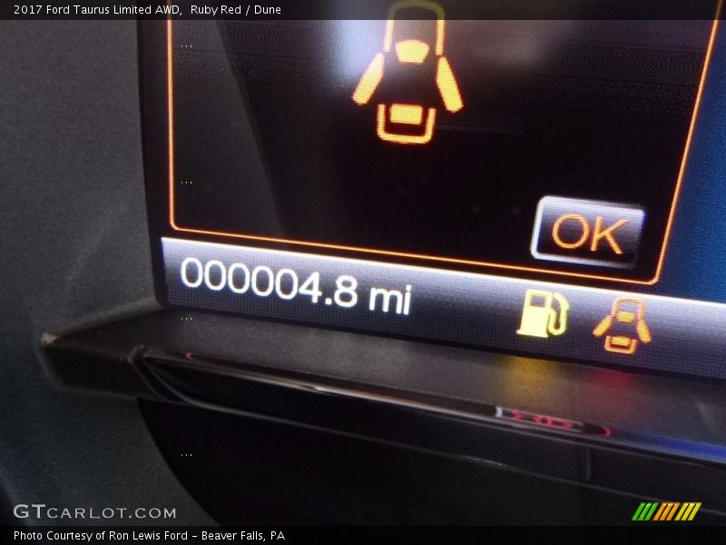 Ruby Red / Dune 2017 Ford Taurus Limited AWD