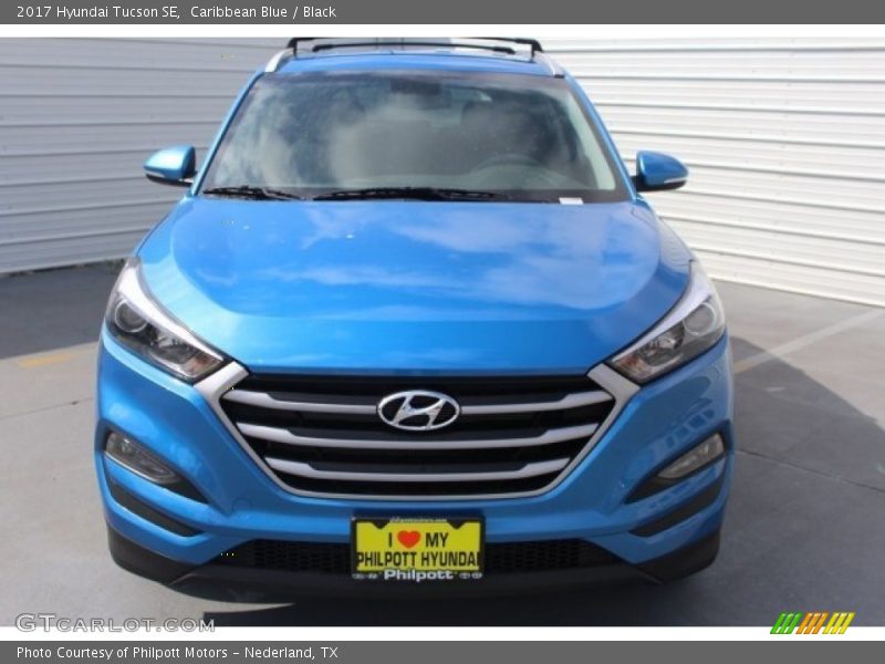 Caribbean Blue / Black 2017 Hyundai Tucson SE