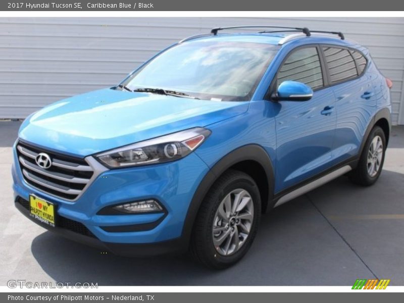 Caribbean Blue / Black 2017 Hyundai Tucson SE