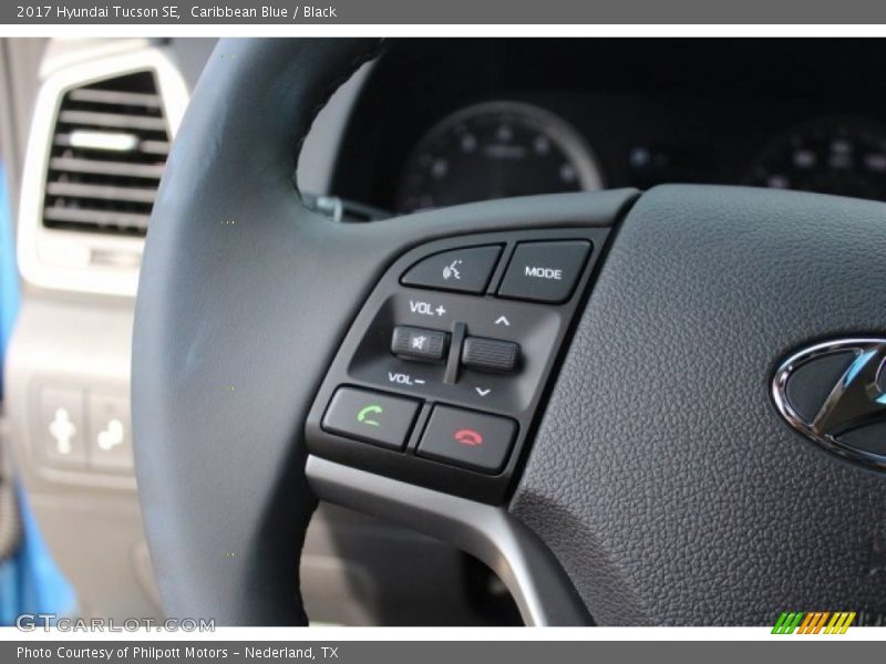 Caribbean Blue / Black 2017 Hyundai Tucson SE