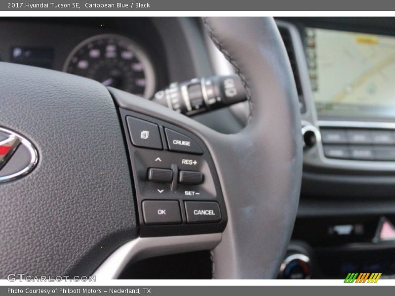 Caribbean Blue / Black 2017 Hyundai Tucson SE