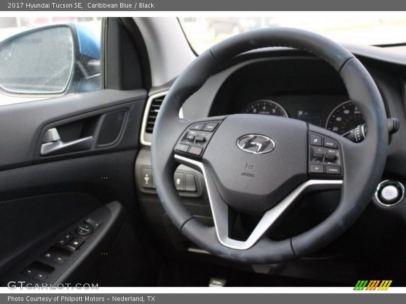 Caribbean Blue / Black 2017 Hyundai Tucson SE