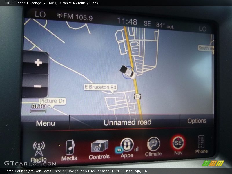 Granite Metallic / Black 2017 Dodge Durango GT AWD