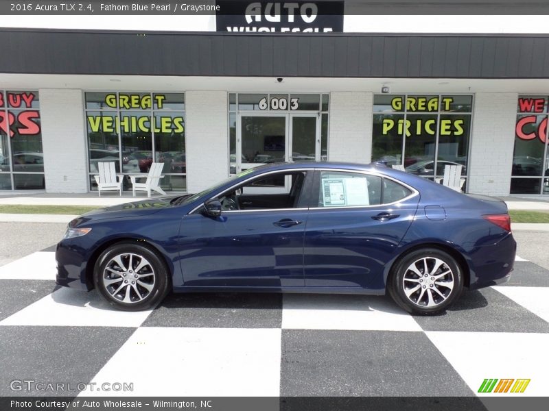 Fathom Blue Pearl / Graystone 2016 Acura TLX 2.4