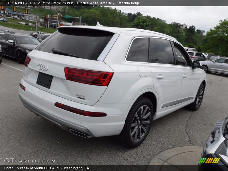 Glacier White Metallic / Pistachio Beige 2017 Audi Q7 3.0T quattro Premium Plus