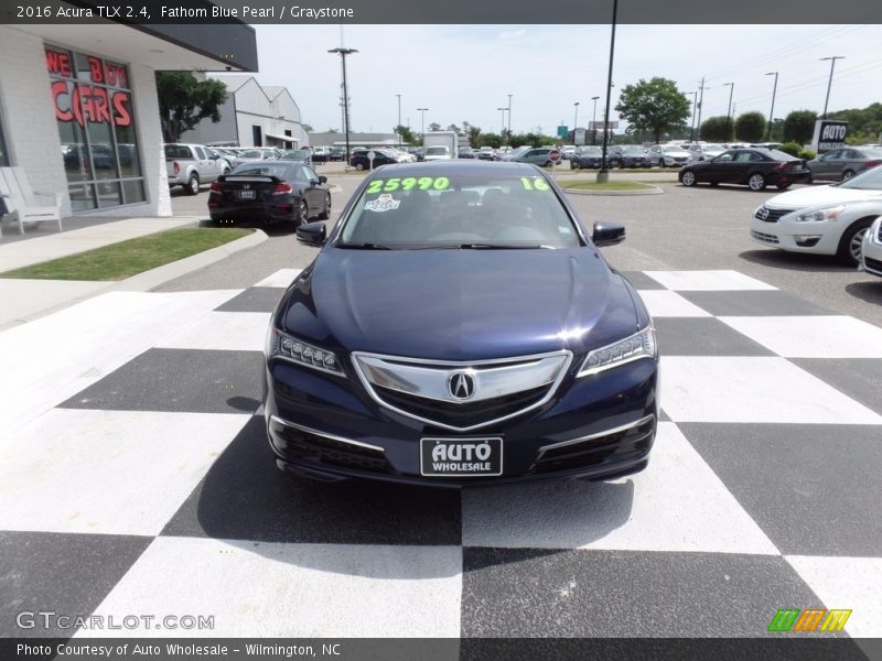 Fathom Blue Pearl / Graystone 2016 Acura TLX 2.4