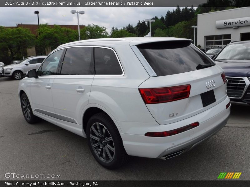 Glacier White Metallic / Pistachio Beige 2017 Audi Q7 3.0T quattro Premium Plus