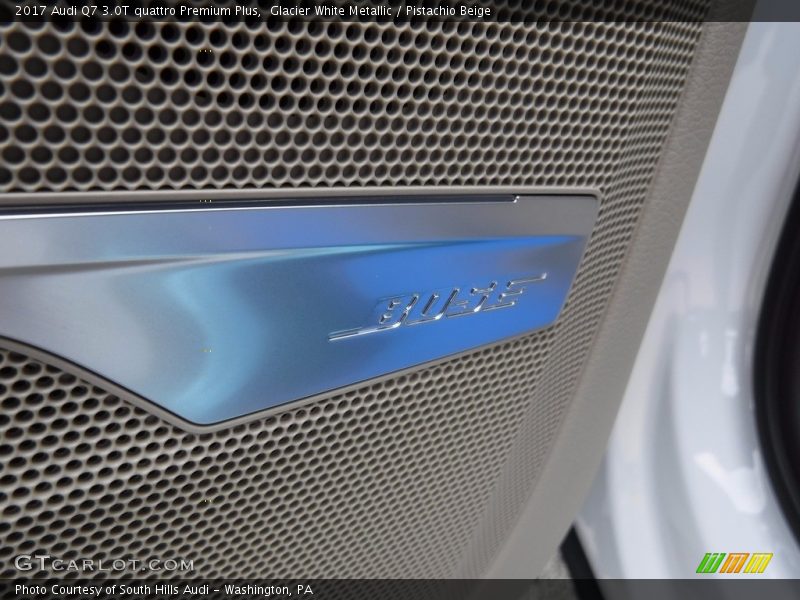 Glacier White Metallic / Pistachio Beige 2017 Audi Q7 3.0T quattro Premium Plus