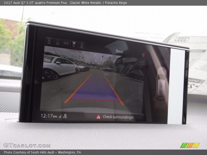 Glacier White Metallic / Pistachio Beige 2017 Audi Q7 3.0T quattro Premium Plus