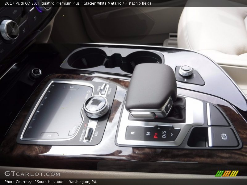 Glacier White Metallic / Pistachio Beige 2017 Audi Q7 3.0T quattro Premium Plus