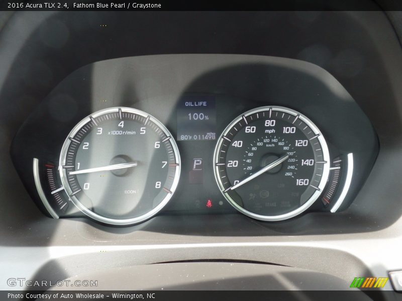 Fathom Blue Pearl / Graystone 2016 Acura TLX 2.4