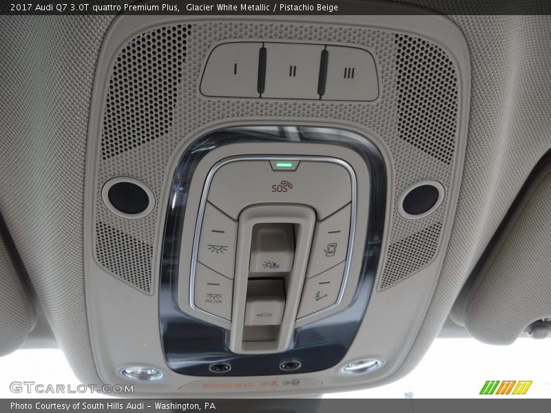 Glacier White Metallic / Pistachio Beige 2017 Audi Q7 3.0T quattro Premium Plus