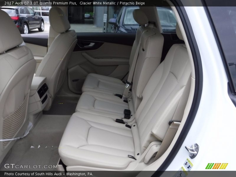 Glacier White Metallic / Pistachio Beige 2017 Audi Q7 3.0T quattro Premium Plus
