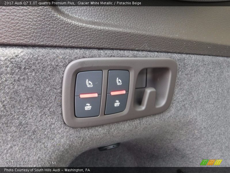 Glacier White Metallic / Pistachio Beige 2017 Audi Q7 3.0T quattro Premium Plus