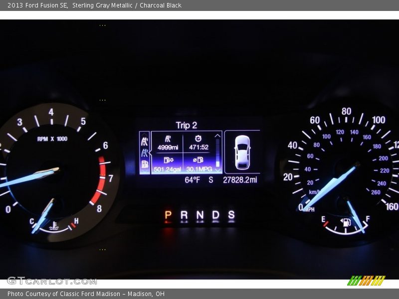 Sterling Gray Metallic / Charcoal Black 2013 Ford Fusion SE