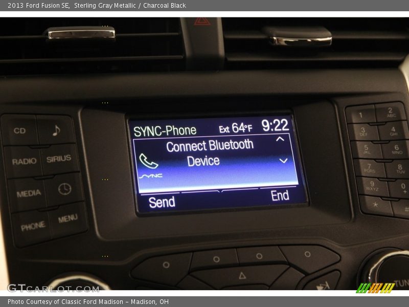 Sterling Gray Metallic / Charcoal Black 2013 Ford Fusion SE