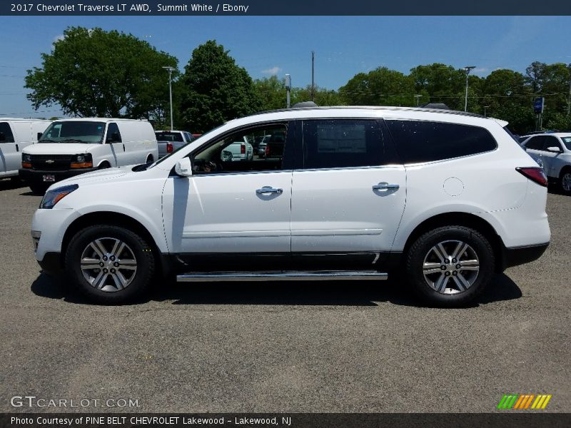 Summit White / Ebony 2017 Chevrolet Traverse LT AWD