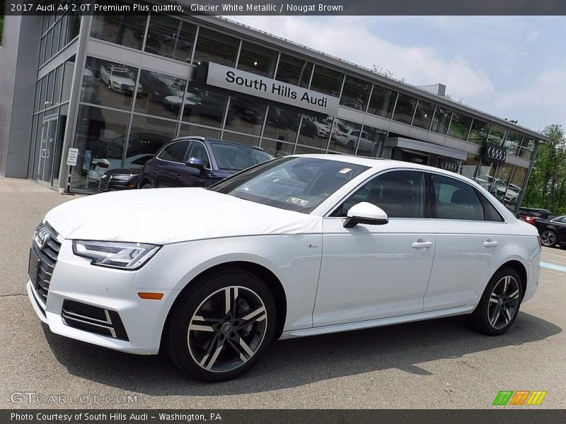 Glacier White Metallic / Nougat Brown 2017 Audi A4 2.0T Premium Plus quattro