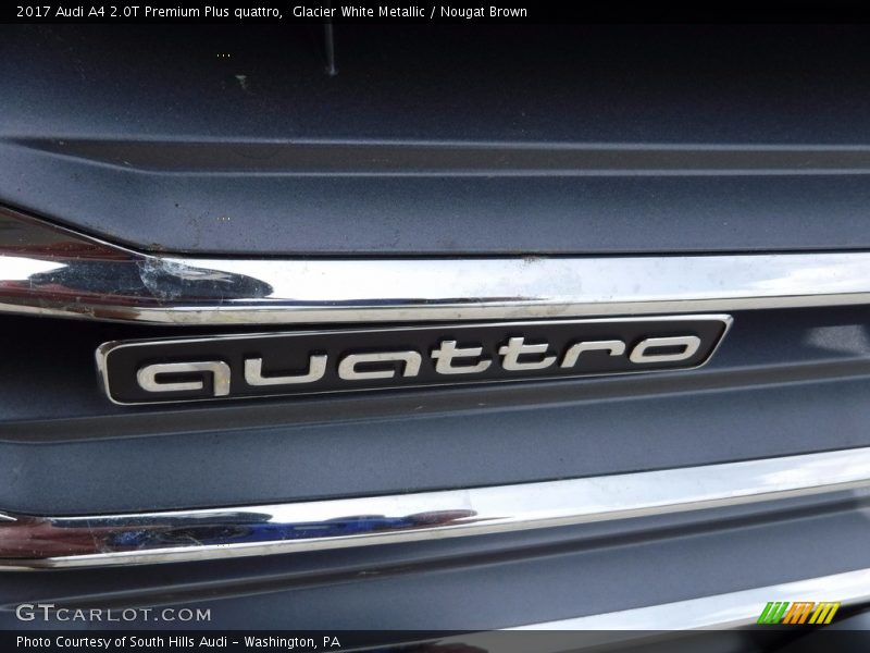 Glacier White Metallic / Nougat Brown 2017 Audi A4 2.0T Premium Plus quattro