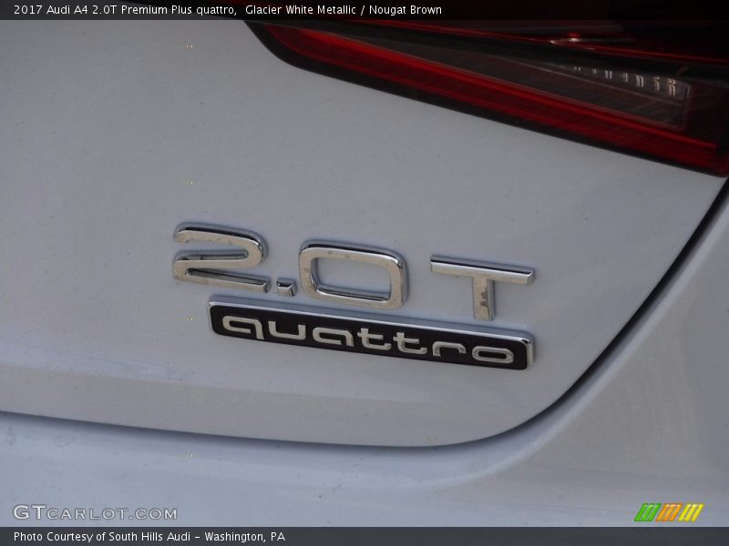 Glacier White Metallic / Nougat Brown 2017 Audi A4 2.0T Premium Plus quattro