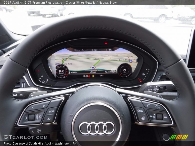 Glacier White Metallic / Nougat Brown 2017 Audi A4 2.0T Premium Plus quattro