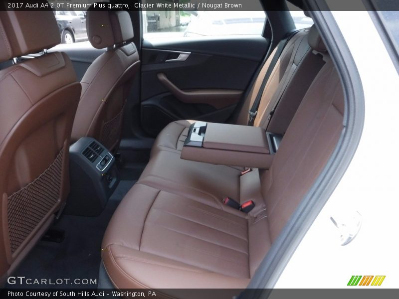 Glacier White Metallic / Nougat Brown 2017 Audi A4 2.0T Premium Plus quattro