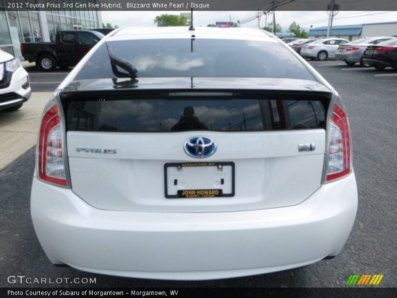 Blizzard White Pearl / Bisque 2012 Toyota Prius 3rd Gen Five Hybrid