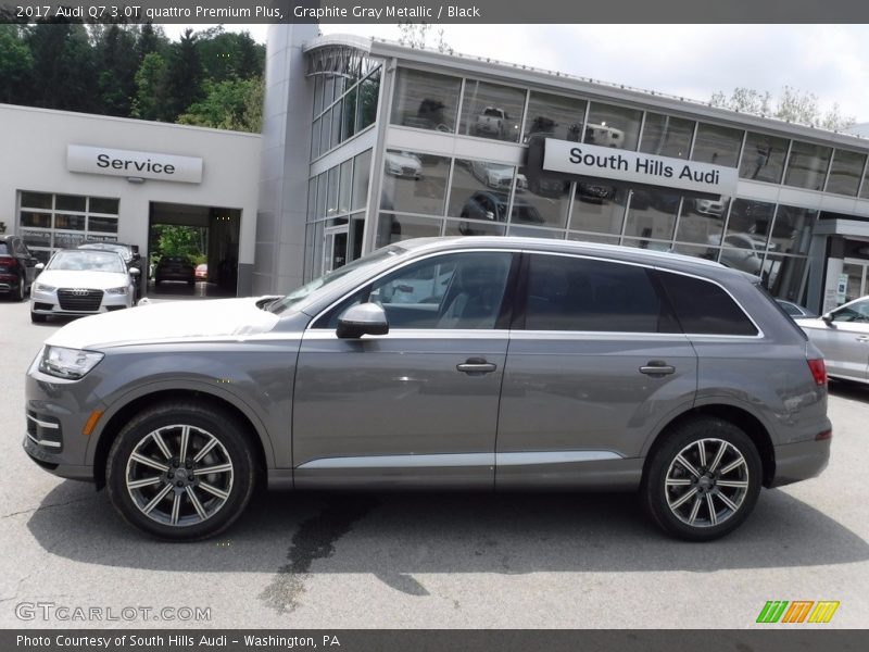 Graphite Gray Metallic / Black 2017 Audi Q7 3.0T quattro Premium Plus