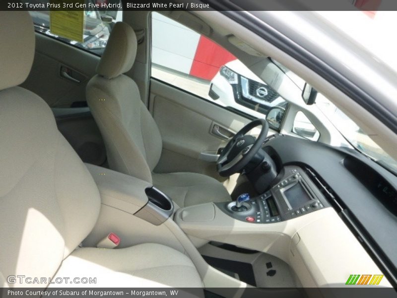 Blizzard White Pearl / Bisque 2012 Toyota Prius 3rd Gen Five Hybrid
