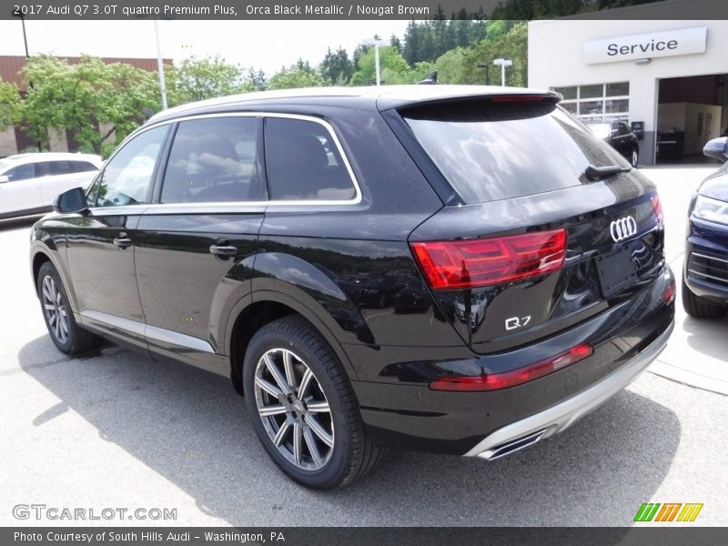 Orca Black Metallic / Nougat Brown 2017 Audi Q7 3.0T quattro Premium Plus
