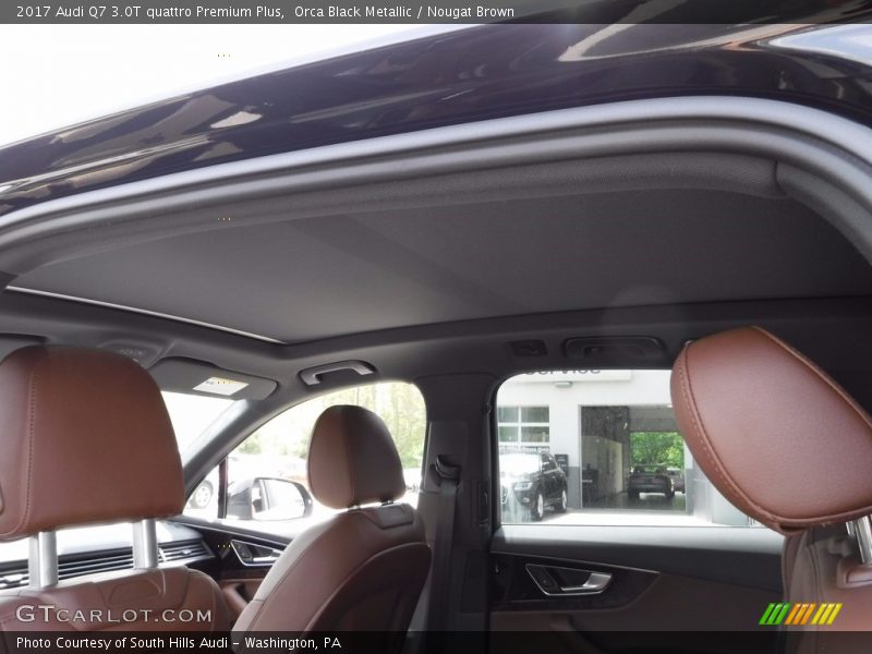 Orca Black Metallic / Nougat Brown 2017 Audi Q7 3.0T quattro Premium Plus