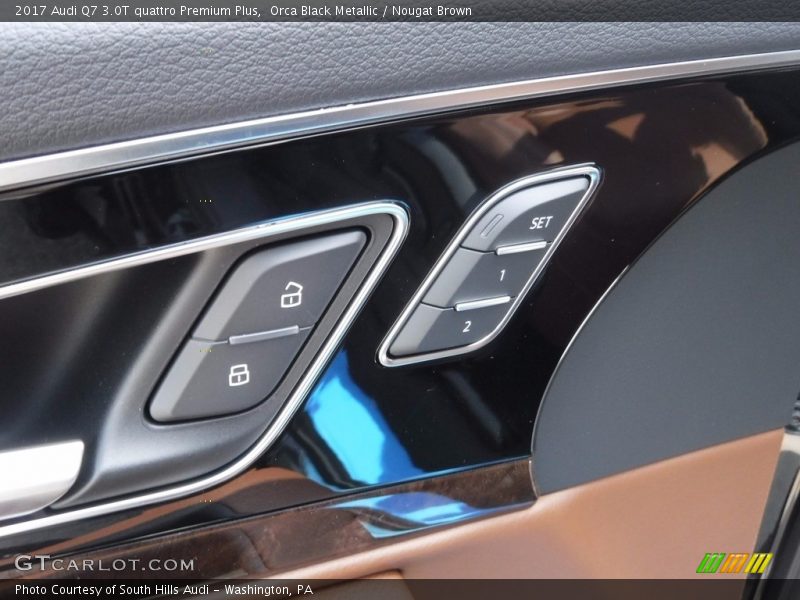 Orca Black Metallic / Nougat Brown 2017 Audi Q7 3.0T quattro Premium Plus