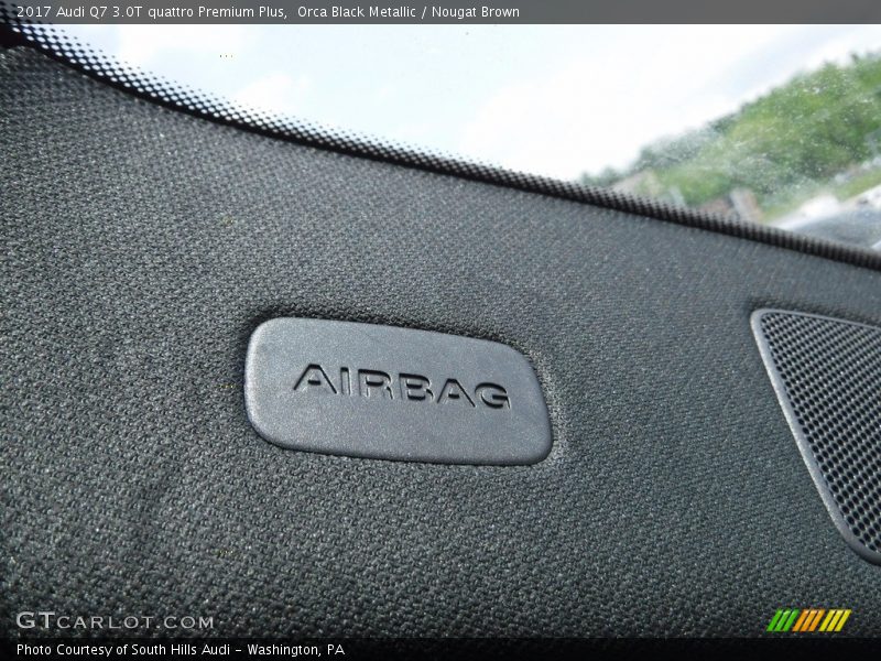 Orca Black Metallic / Nougat Brown 2017 Audi Q7 3.0T quattro Premium Plus